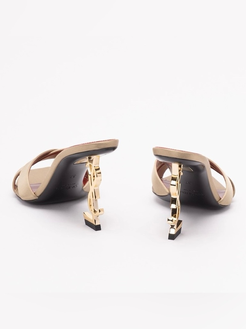 SAINT LAURENT Opyum YSL logo heels sandals - Picture 4 of 7